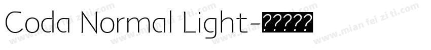 Coda Normal Light字体转换
